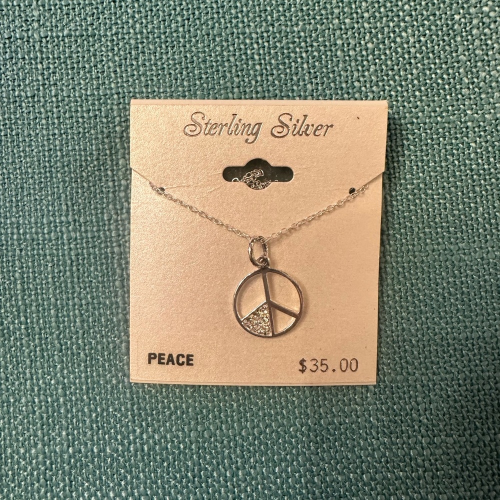 Kohl's Silver Peace Pendant Necklace